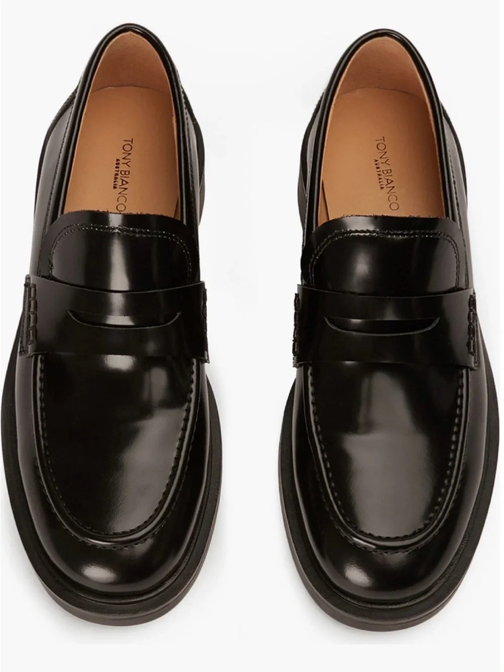 Women’s Black Penny Loafers - Classic Leather Dress Shoes